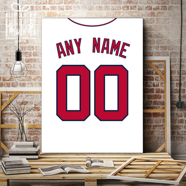 Washington Jersey Custom Canvas Print Wall Art for Boy Girl Men Women Baseball Personalized Canvas Art